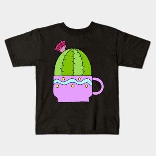 Cute Cactus Design #28: Tiny Teacup Cactus Kids T-Shirt